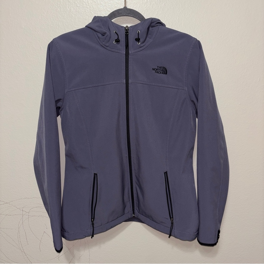 The North Face Womens Softshell Hooded Jacket Full Zip Size L - Picture 2 of 9